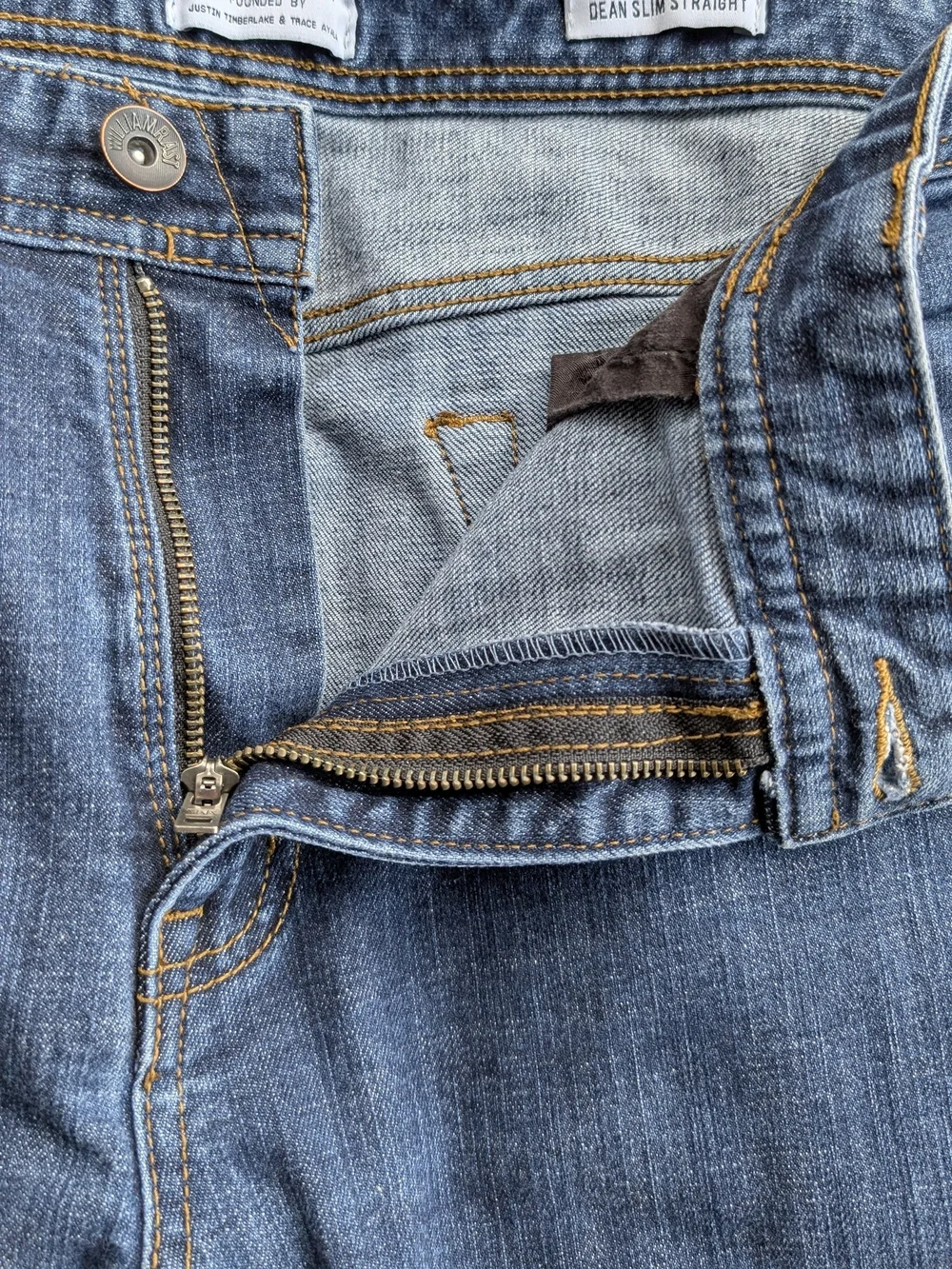 William Rast Men's Slim Straight Jeans in Blue Wash